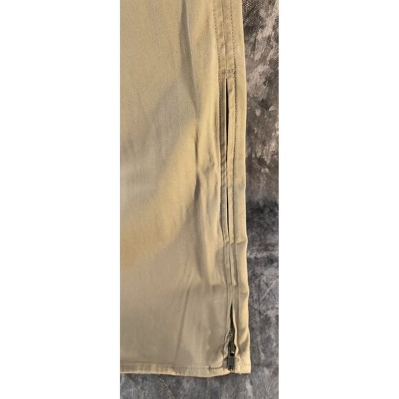 J Jill Womens Khaki Stretch Zip-Leg Pants Size 12 With Button Closure - Picture 6 of 6